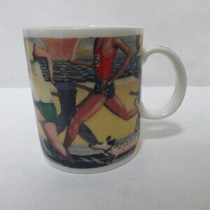 Chaleur Jeff Chaung Running ceramic mug cup Man Woman Dog Marathon Vintage 12oz